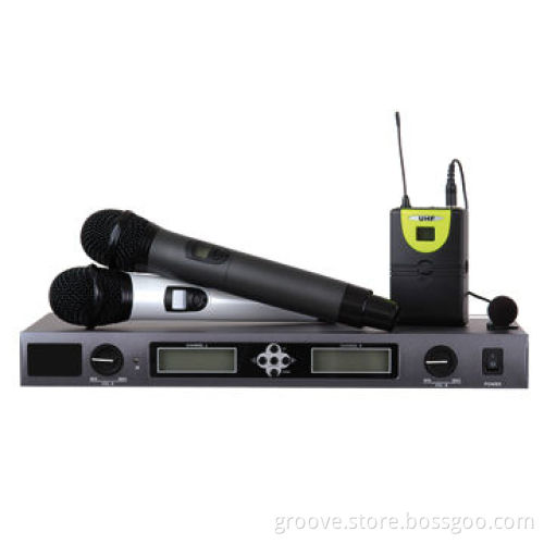 Wireless Microphone System with Frequency Response of 100Hz-10kHz, Two Microphones